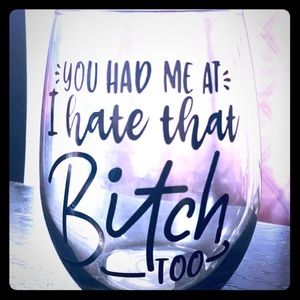 Stemless wine glass